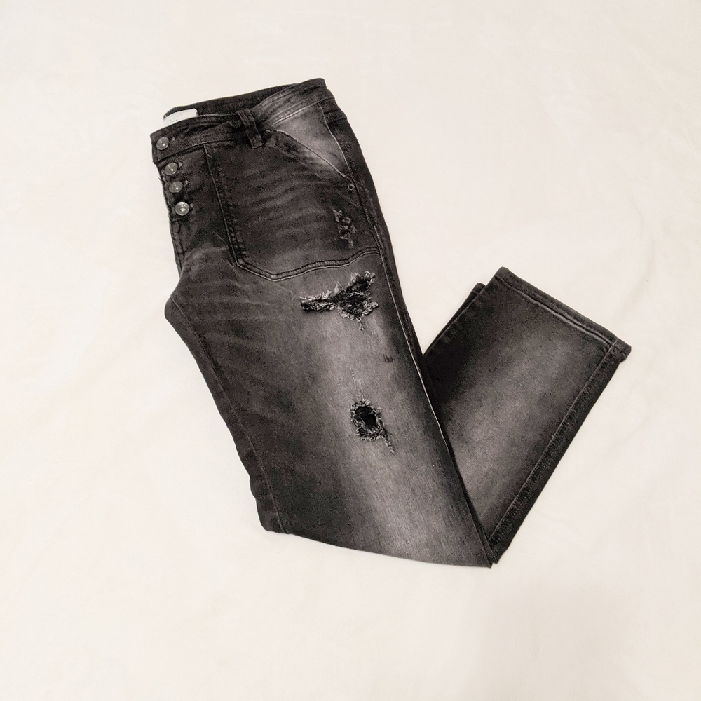 ✨HP✨ Free People Distressed High Rise Button Fly